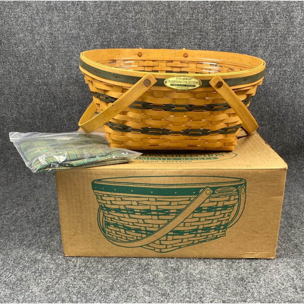 Longaberger 1996 Community Basket Traditions Collection New Liner Protector Box